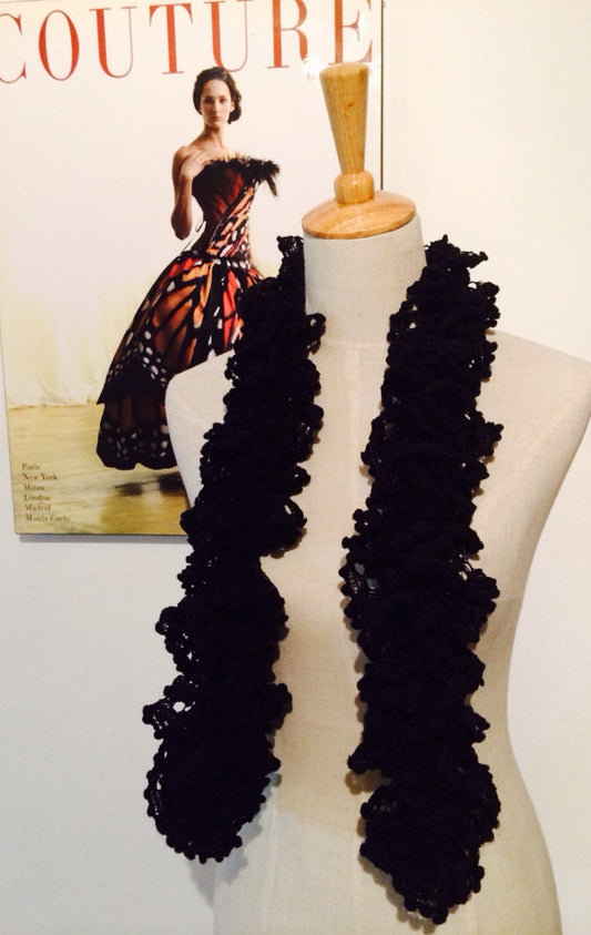Chic Black Flamenco Scarf