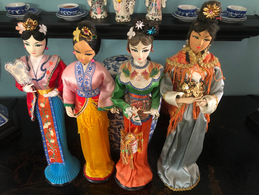 Geisha Dolls Set Vintage