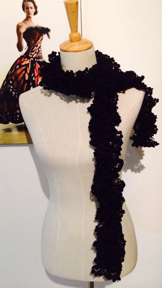 Chic Black Flamenco Scarf