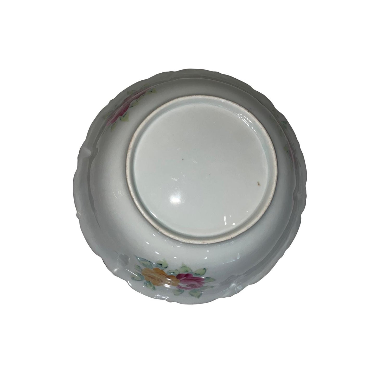 Vintage Hand-Painted Floral Porcelain Plate Gold Gilt Rim Decorative Dish Elegant Antique Style Display Plate